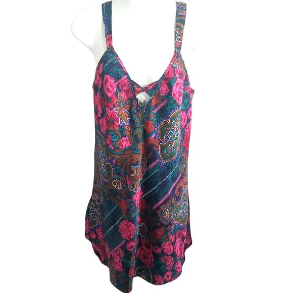 Vintage California Dynasty Slip Dress Small Satin Short Chemise Nightie READ - Picture 1 of 11